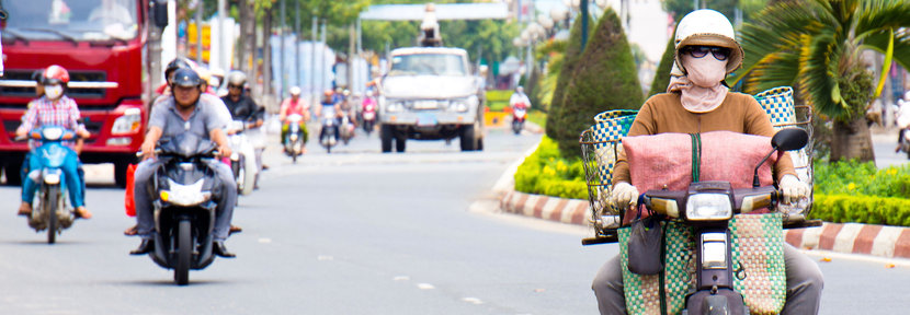 Strada e traffico in Vietnam