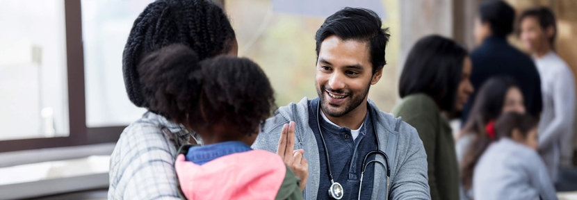 Patient in clinic