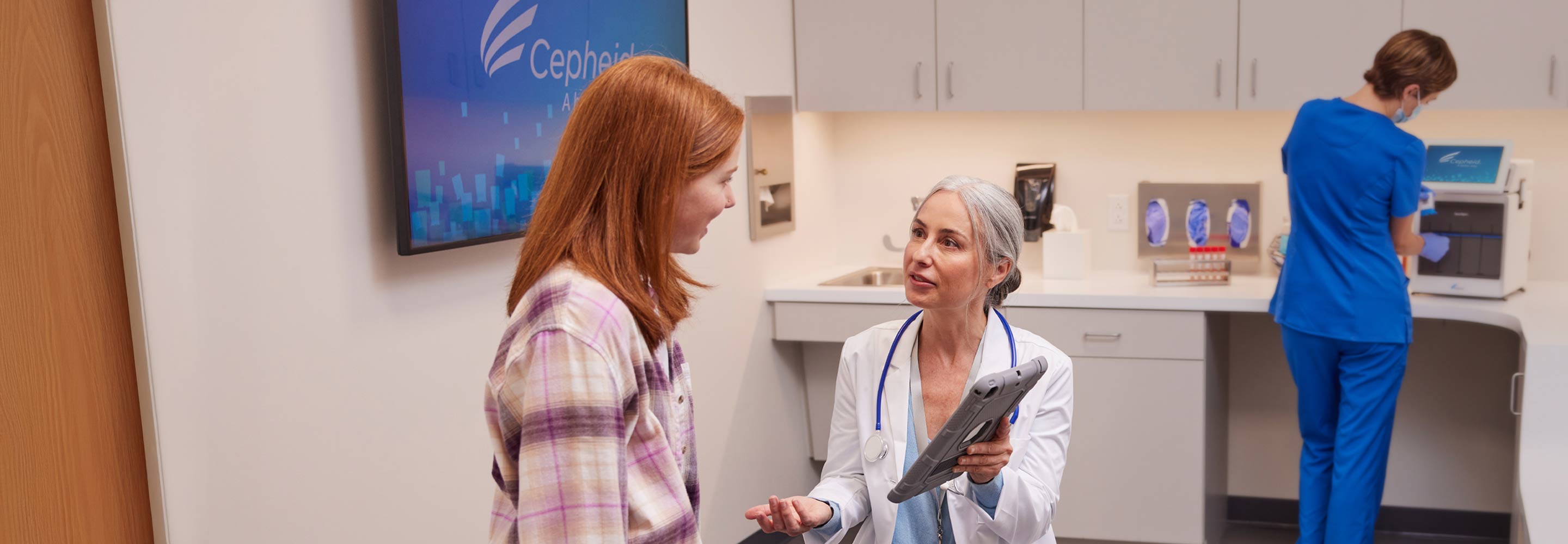 Doctor treating patient
