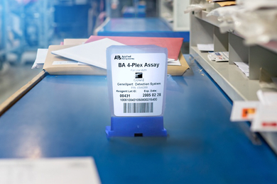 Cepheid Anthrax Cartridge on post office desk