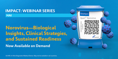 Ilustration publiciting the Norovirus webinar available on demand